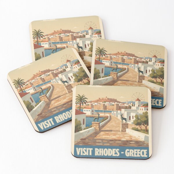 Item preview, Rhodes Greece, Greek Island Vintage Travel Tourism designed and sold by TravelersGems.