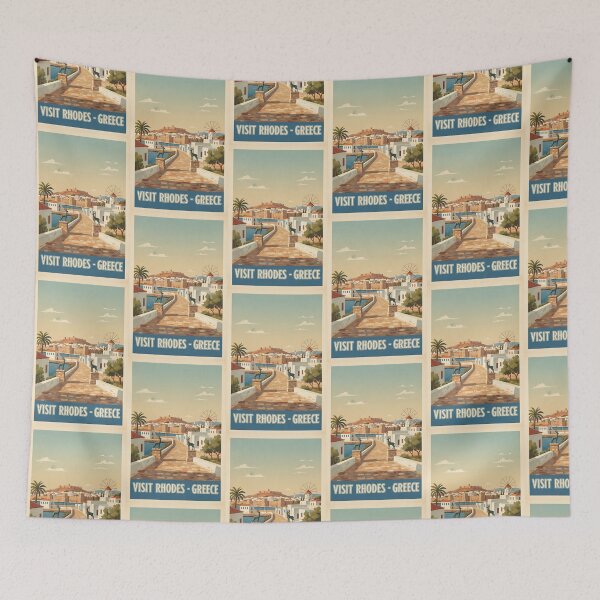 Item preview, Rhodes Greece, Greek Island Vintage Travel Tourism designed and sold by TravelersGems.