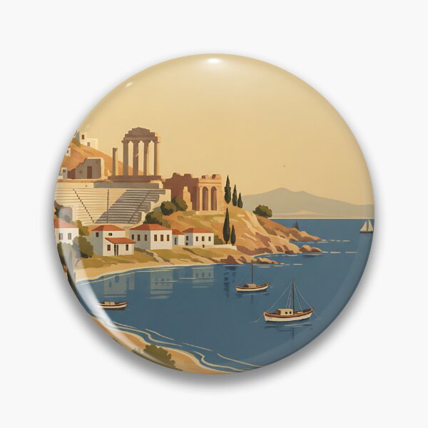 Item preview, Salamis Greece, Greek Island Vintage Travel Tourism designed and sold by TravelersGems.