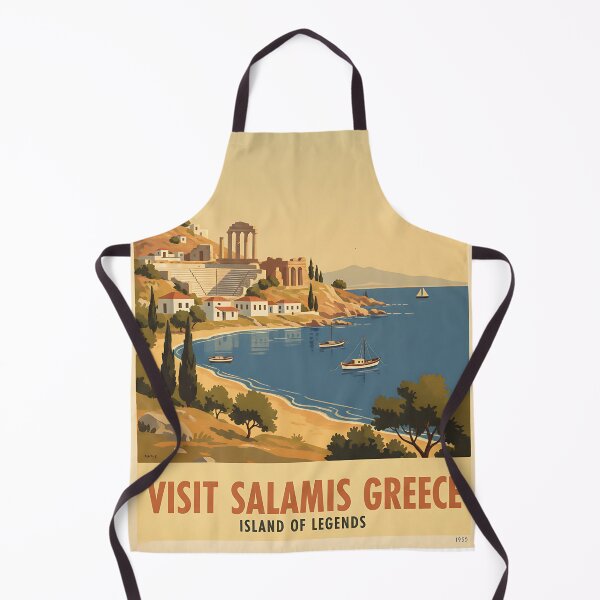 Item preview, Salamis Greece, Greek Island Vintage Travel Tourism designed and sold by TravelersGems.