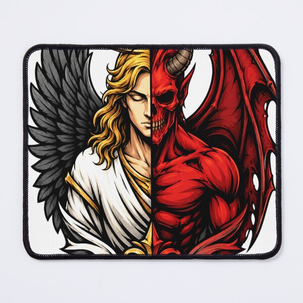 Item preview, Half Angel Half Demon T-Shirt Design | Dark Fantasy Gothic Graphic Tee designed and sold by stickyverselab.