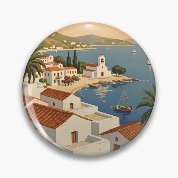 Item preview, Samos Greece, Greek Island Vintage Travel Tourism designed and sold by TravelersGems.