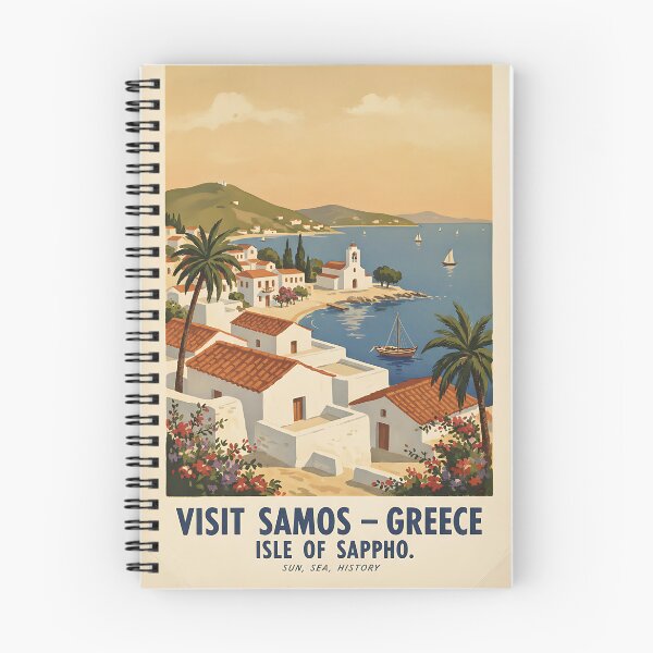 Item preview, Samos Greece, Greek Island Vintage Travel Tourism designed and sold by TravelersGems.