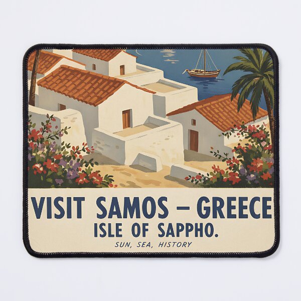 Item preview, Samos Greece, Greek Island Vintage Travel Tourism designed and sold by TravelersGems.