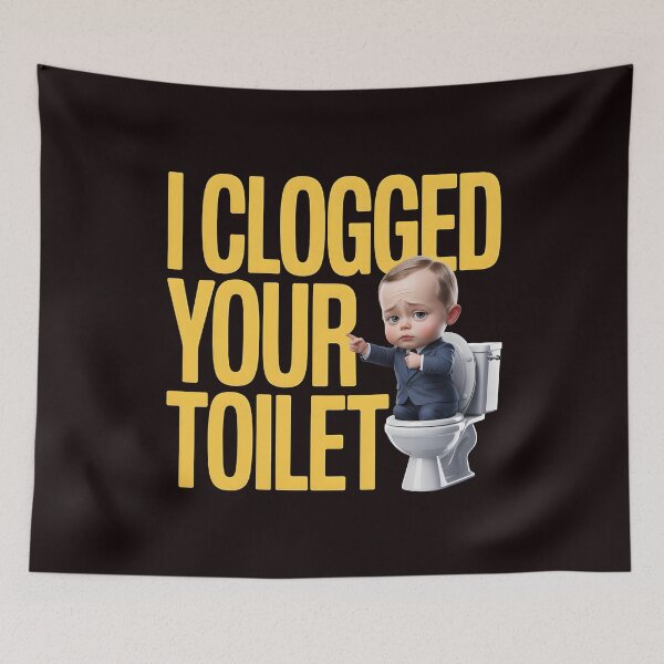 Item preview, I Clogged Your Toilet Funny Brainrot Stupid Funny Meme Aesthetic designed and sold by Redgiant87x.