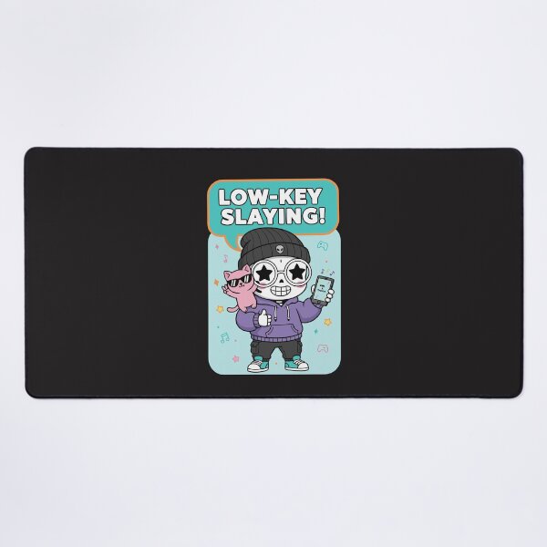 Item preview, "Low-Key Slaying" Cute Kawaii Skeleton Gen Z Slang Pastel Goth designed and sold by Cipher & Soul.