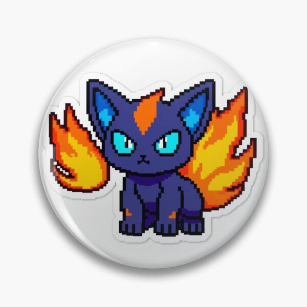 Item preview, Pixel style fire cat designed and sold by Aibymark.