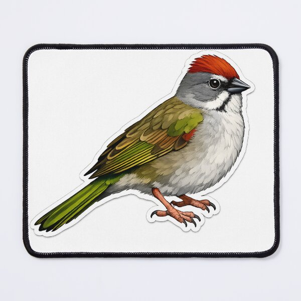 Item preview, Green-Tailed Towhee Sticker – Cute Bird Vinyl Decal for Laptop, Water Bottle & Journal designed and sold by Yrwil.