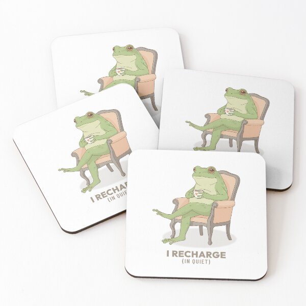 Item preview, Retro Frog Drinking Coffee Vintage Aesthetic Art designed and sold by Cozy Vintage Animal.