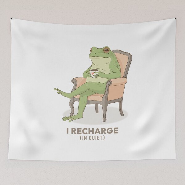 Item preview, Retro Frog Drinking Coffee Vintage Aesthetic Art designed and sold by Cozy Vintage Animal.