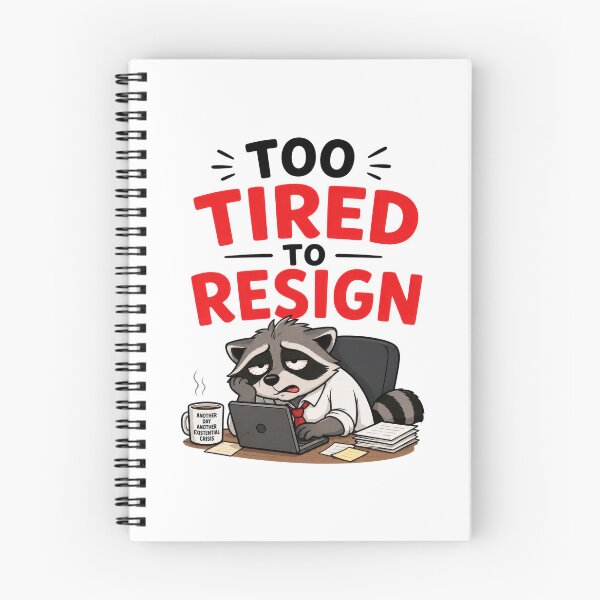 Item preview, Too Tired To Resign designed and sold by INVITOARTE.