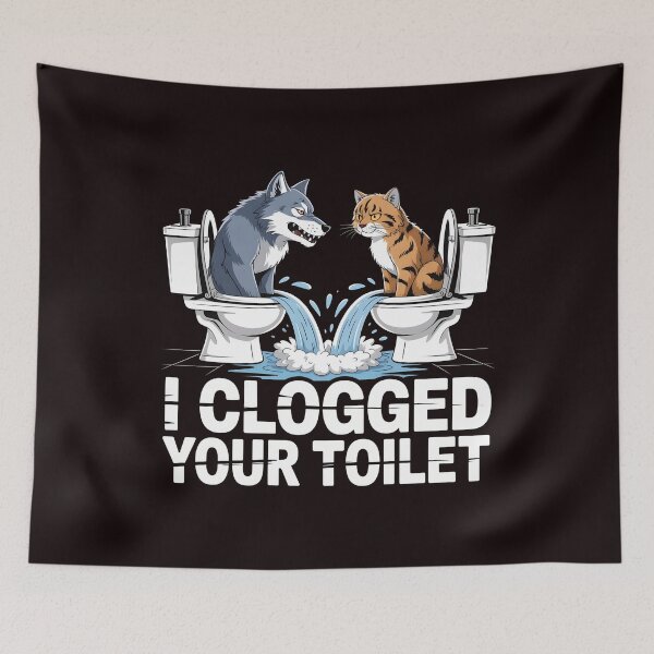 Item preview, I Clogged Your Toilet Funny Brainrot Cursed Humor Meme Graphic designed and sold by Redgiant87x.