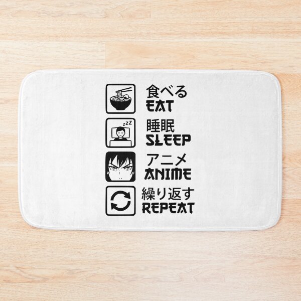 Item preview, EAT, SLEEP, ANIME AND REPEAT. designed and sold by Nubiyo.