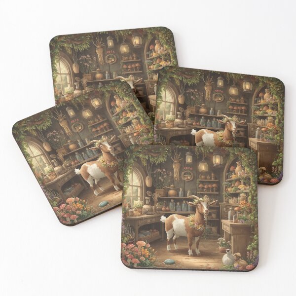 Item preview, Goat in Botanical Garden Shed designed and sold by SpazticGoat.