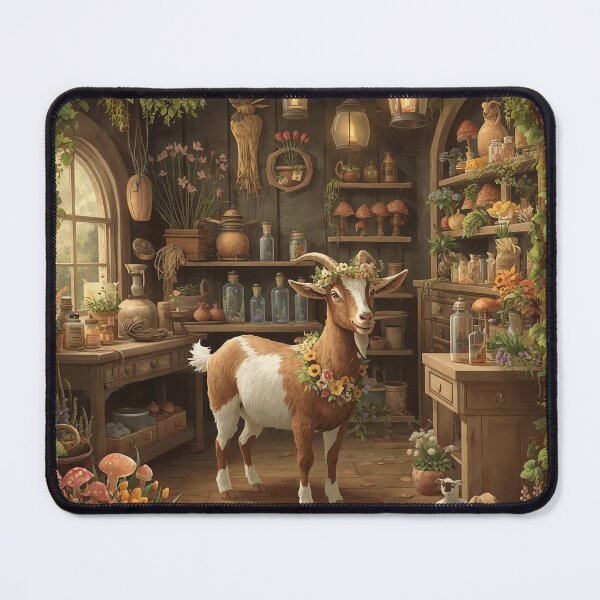 Item preview, Goat in Botanical Garden Shed designed and sold by SpazticGoat.