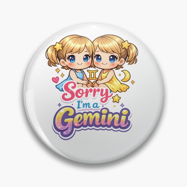 Item preview, “Sorry I’m a Gemini” Astrology Sticker – Funny Zodiac Vinyl Decal designed and sold by Yrwil.