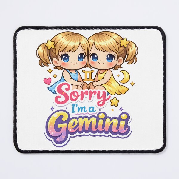 Item preview, “Sorry I’m a Gemini” Astrology Sticker – Funny Zodiac Vinyl Decal designed and sold by Yrwil.