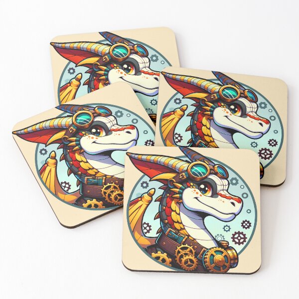 Item preview, Steampunk Anthro Scalie Dragon Art designed and sold by BlueBullBazaar.