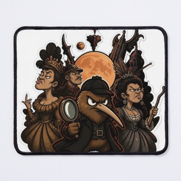 Item preview, Whimsical Detective Kiwi & Wise Storybook Owl Art Print designed and sold by tim tal.