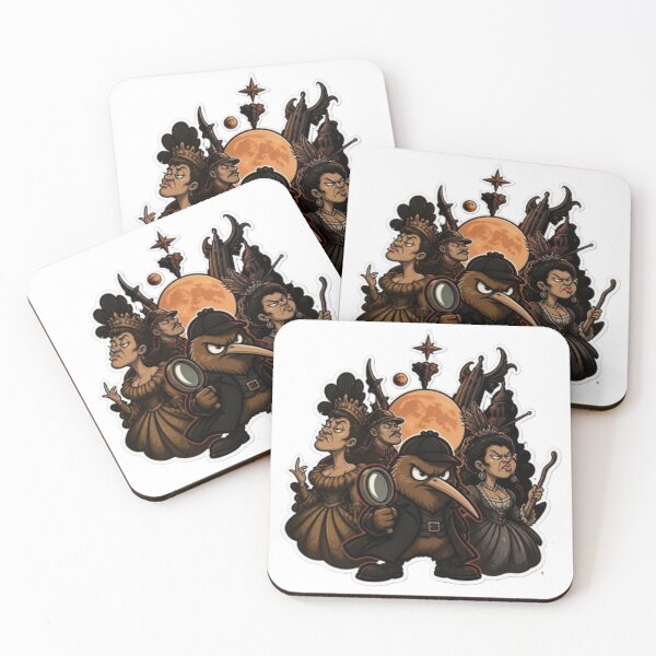 Item preview, Whimsical Detective Kiwi & Wise Storybook Owl Art Print designed and sold by tim tal.