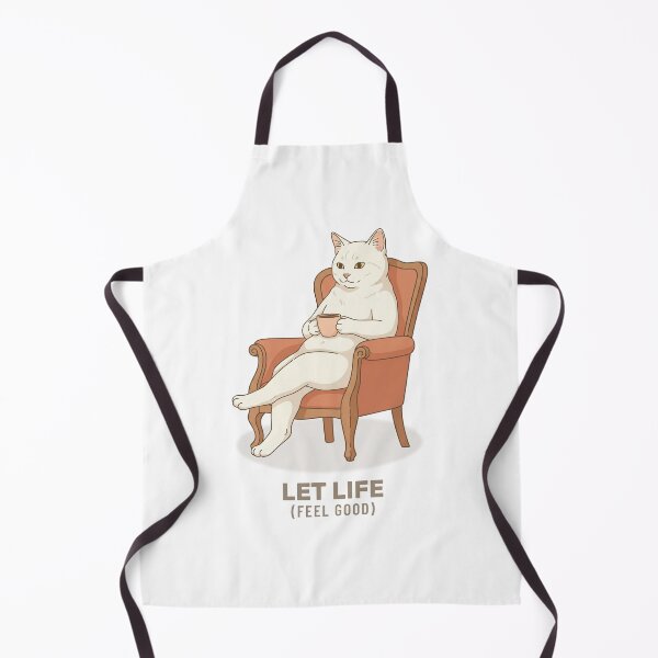 Item preview, Slow Living White Cat Drinking Coffee Art designed and sold by Cozy Vintage Animal.