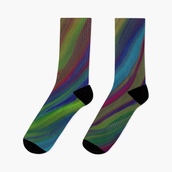 Item preview, Green Auroras Abstract Expressionist Lines designed and sold by Mjessutienda.
