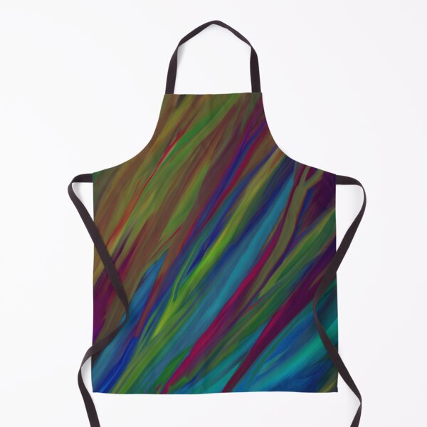 Item preview, Green Auroras Abstract Expressionist Lines designed and sold by Mjessutienda.
