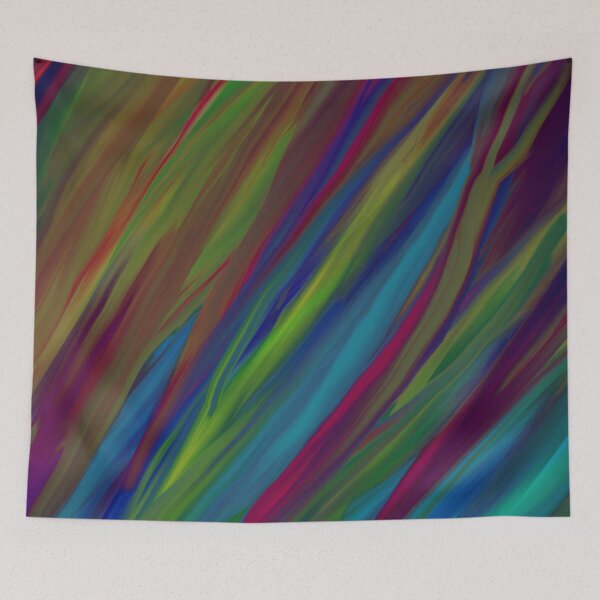 Item preview, Green Auroras Abstract Expressionist Lines designed and sold by Mjessutienda.