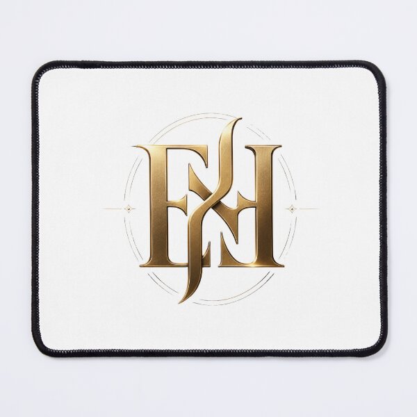 Item preview, Luxury Gold EH Monogram on Black Background | Elegant Premium Initials Logo designed and sold by Joyfulfabric.
