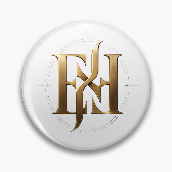 Item preview, Luxury Gold EH Monogram on Black Background | Elegant Premium Initials Logo designed and sold by Joyfulfabric.