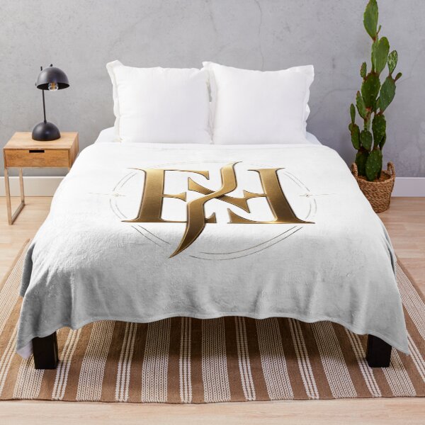 Item preview, Luxury Gold EH Monogram on Black Background | Elegant Premium Initials Logo designed and sold by Joyfulfabric.