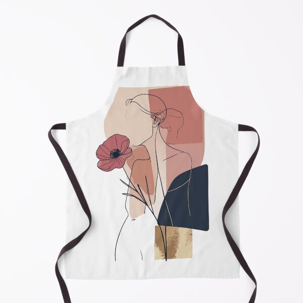 Item preview, Minimalist Faceless Woman with Poppy Print - Abstract Boho Dusty Rose Gold Foil Wall Art designed and sold by BestChoiceService.