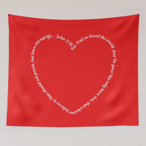 Item preview, John 3:16 Heart designed and sold by WordsAlive.