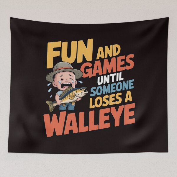 Item preview, Fun And Games Until Someone Loses A Walleye t-shirt Lake Life Fishing Humor designed and sold by Redgiant87x.