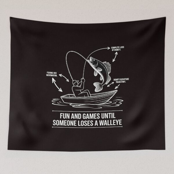 Item preview, Fun And Games Until Someone Loses A Walleye t-shirt Funny Angler Boat designed and sold by Redgiant87x.