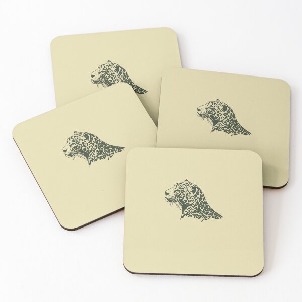 Item preview, Minimalist Dark Olive Leopard Silhouette Art designed and sold by samahl_l.
