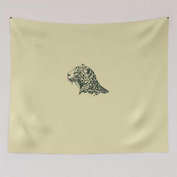 Item preview, Minimalist Dark Olive Leopard Silhouette Art designed and sold by samahl_l.