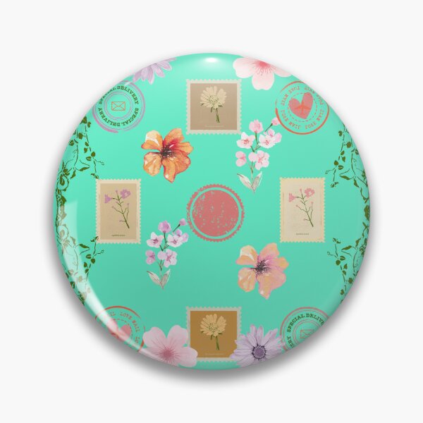 Item preview, Flower Stamp Collage Garden designed and sold by HoppingCreation.