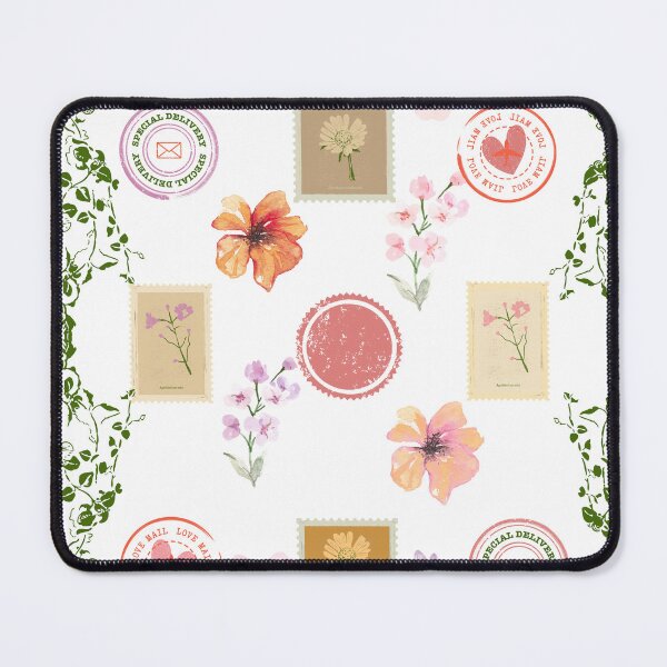 Item preview, Flower Stamp Collage Garden designed and sold by HoppingCreation.