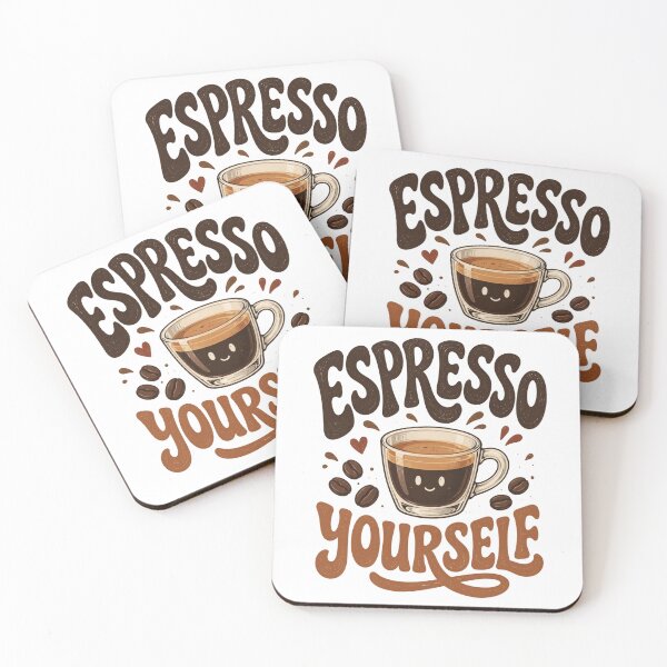 Item preview, Espresso Yourself – Funny Coffee Pun Retro Typography Design   designed and sold by NapoliApparel.