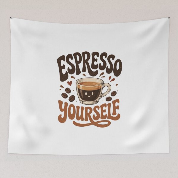 Item preview, Espresso Yourself – Funny Coffee Pun Retro Typography Design   designed and sold by NapoliApparel.