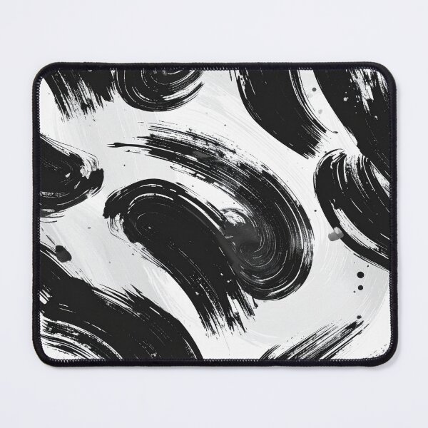 Item preview, Minimal Bold Black White Brushstroke Abstract Seamless Pattern designed and sold by Grainwork.