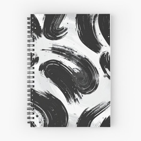 Item preview, Minimal Bold Black White Brushstroke Abstract Seamless Pattern designed and sold by Grainwork.