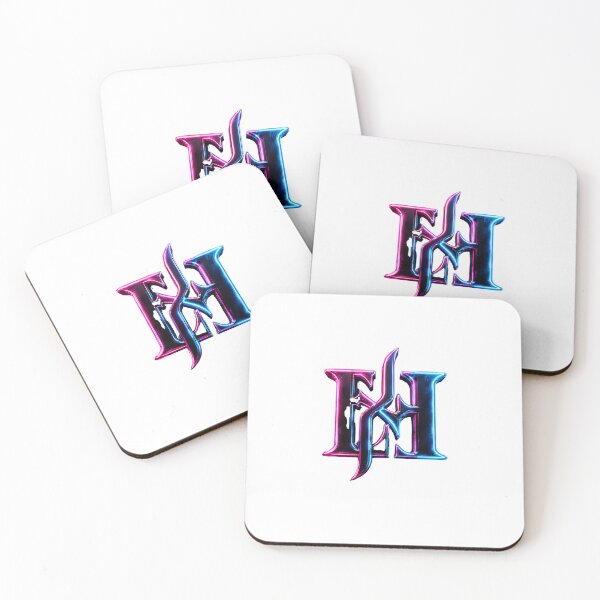 Item preview, Neon Cyberpunk EH Monogram Logo | Futuristic Pink Blue Gaming Emblem designed and sold by Joyfulfabric.