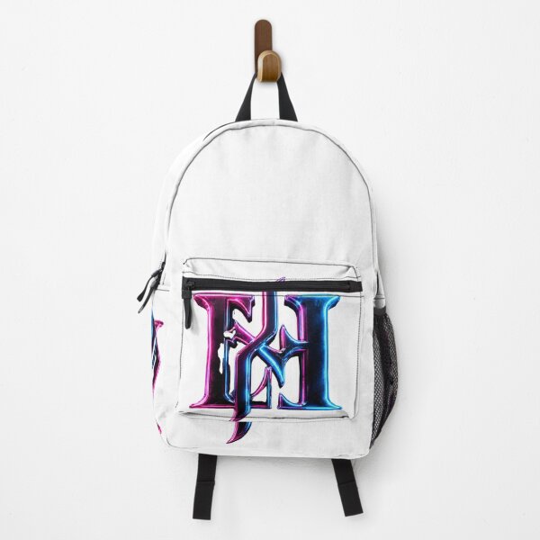 Item preview, Neon Cyberpunk EH Monogram Logo | Futuristic Pink Blue Gaming Emblem designed and sold by Joyfulfabric.