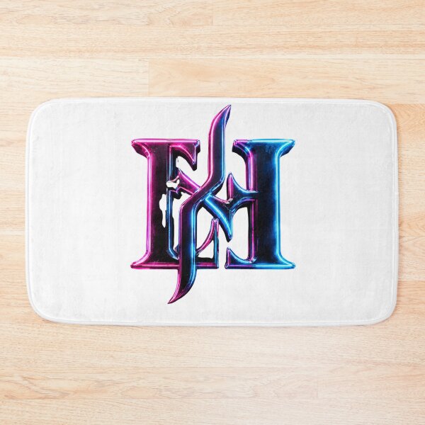Item preview, Neon Cyberpunk EH Monogram Logo | Futuristic Pink Blue Gaming Emblem designed and sold by Joyfulfabric.