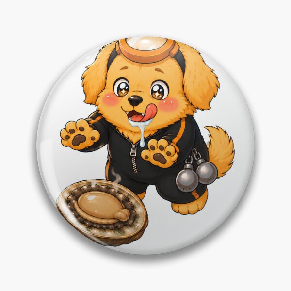 Item preview, KOREA HAENAM - Cute Chibi Golden Retriever Drooling Abalone Sticker designed and sold by KOREA-HAENAM.