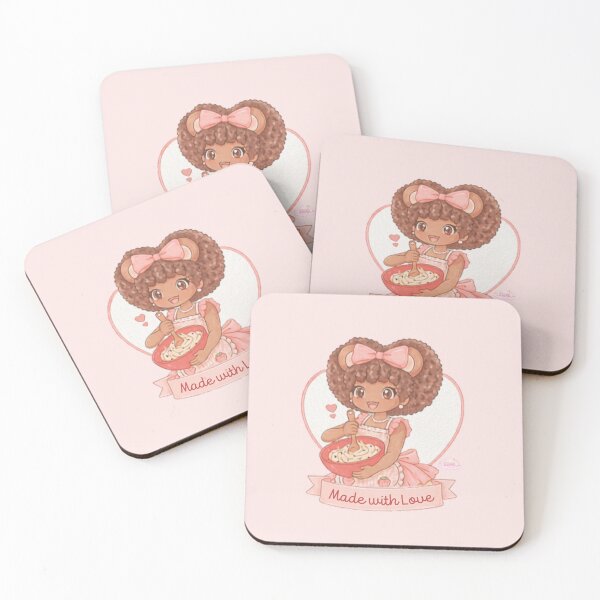 Item preview, Cute Baking Bear Girl | Kawaii Strawberry Baker Chibi Art designed and sold by DreamieMarket.