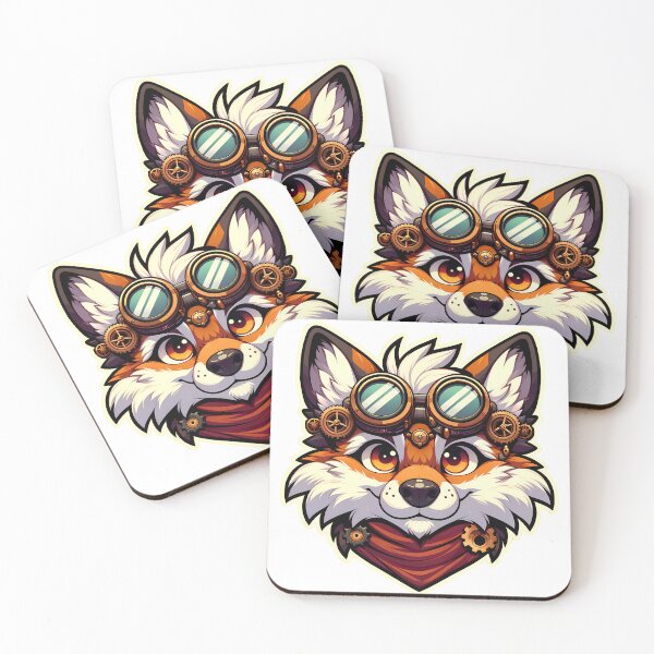 Item preview, Steampunk Anthro Furry Fox Art designed and sold by BlueBullBazaar.