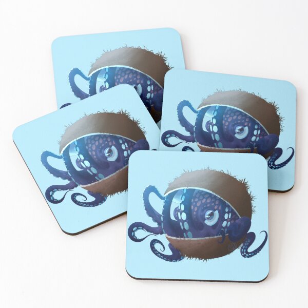 Artikelvorschau, Blauer Kokosnuss-Oktopus entworfen und verkauft von FallingRainx.